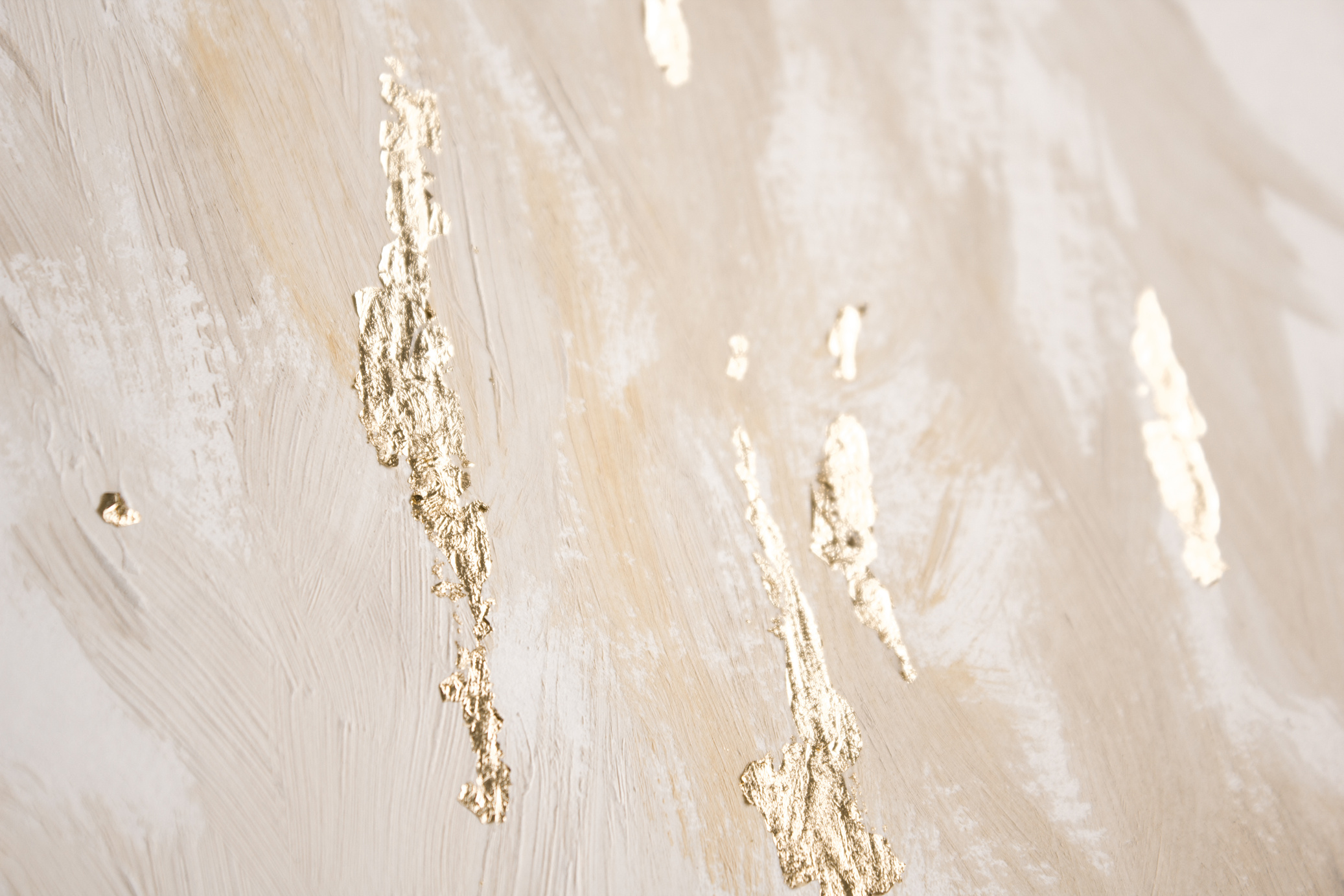 Wall with Brushstrokes and Gold Foils
